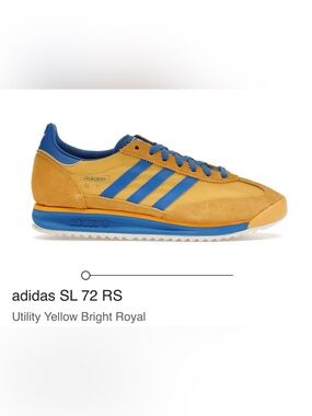 Adidas SL 72 RS 'Utility Yellow Bright Royal' Men 9.5